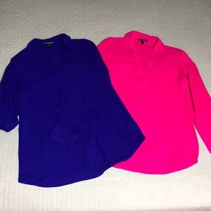 Express button down blouse, long sleeve or 3/4’s